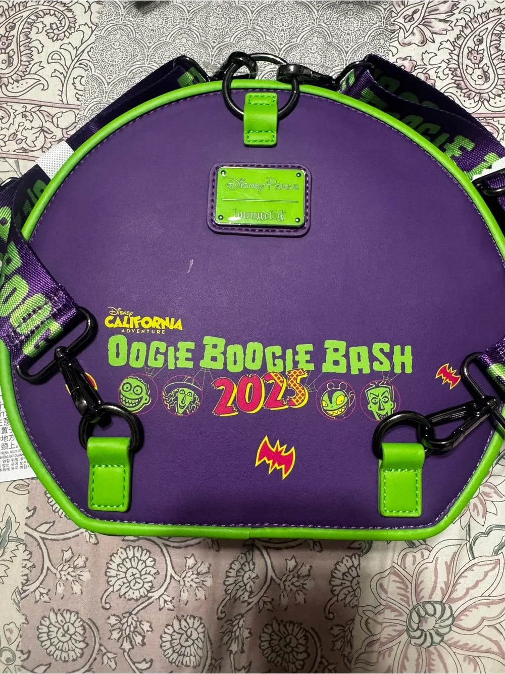 Disney Oogie Boogie Round Crossbody Bag - Green, Yellow, Purple, Red